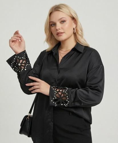 Camisa Importada Satén Talle Amplio