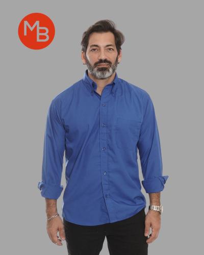 Camisa Clasica Lisa Blanca Hombre Adulto - Miniatura 2