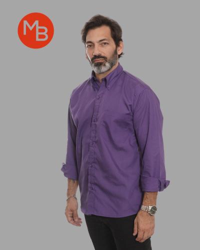 Camisa Clasica Lisa Blanca Hombre Adulto - Miniatura 3