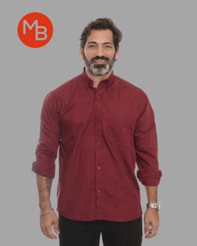 Camisa Clasica Lisa Blanca Hombre Adulto - Miniatura 4