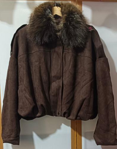 Campera  Bomber Gamusa Piel Mujer.