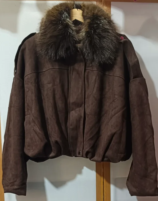 Campera  Bomber Gamusa Piel Mujer.