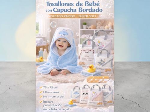 Toallon Bordado Analia Babies (en Bolsita de Regalo) Surtido de Colores - Miniatura 1