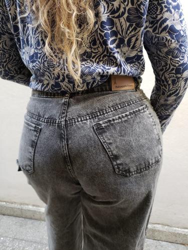 Jean Baggy Gris Plus Size - Miniatura 5