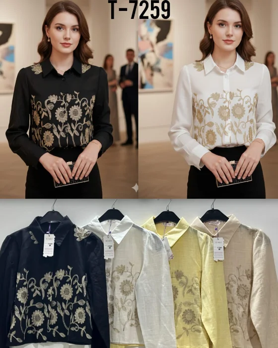 Camisa Lino Bordada