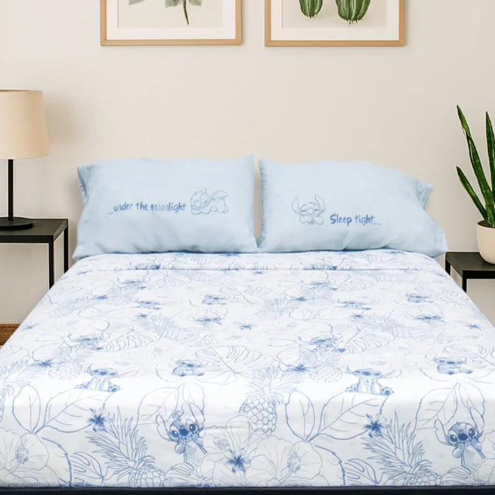 Juego de Sábanas Queen Size Stitch 4 Piezas Ultra Soft Licencia Oficial Disney