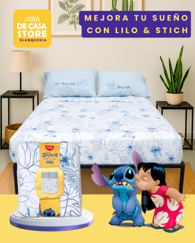 Juego de Sábanas Queen Size Stitch 4 Piezas Ultra Soft Licencia Oficial Disney - Miniatura 3