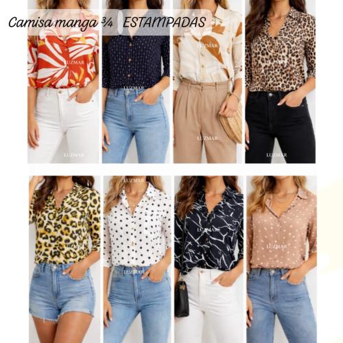 Camisa Manga 3/4 Estampadas