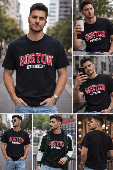 Remera Over Boston
