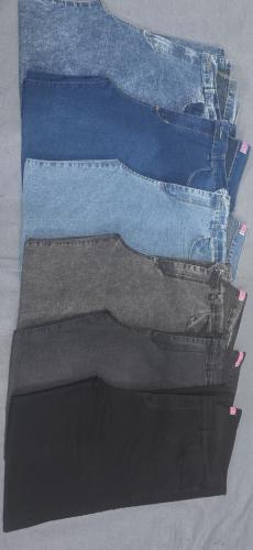 Jeans Wide Leg Elastizado Talle Especial Negro - Miniatura 4