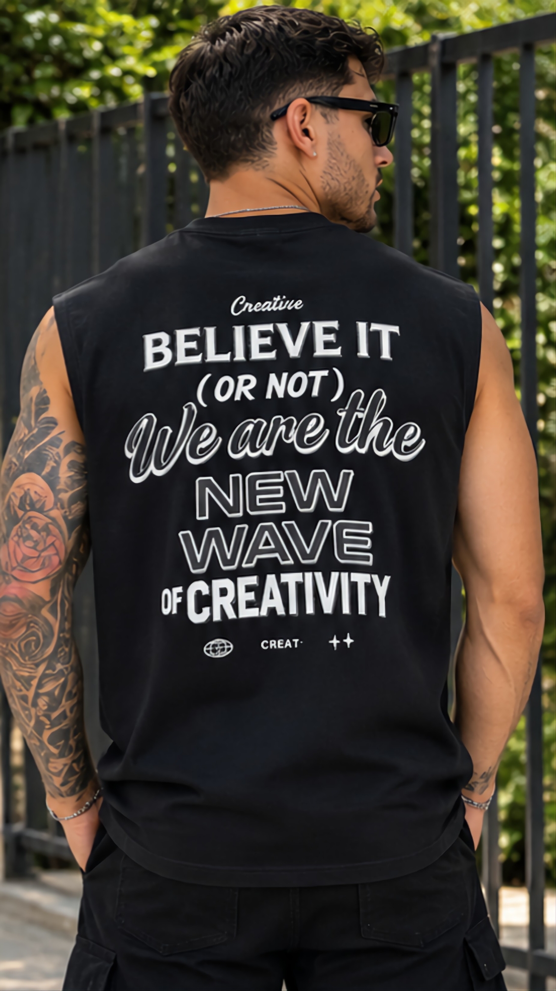 Musculosa Estampada Peinada - Imagen 6