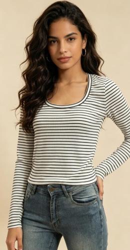 Camiseta Rayada Entallada
