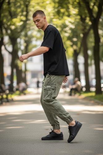 Pantalon de Gabardina con Desgaste Marca Irun - Miniatura 2