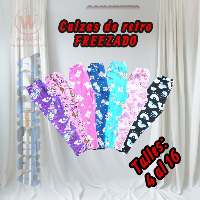 Calza Retro Freezado 
varias Estampas.