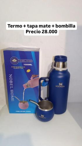Termo + Tapa Mate + Bombilla