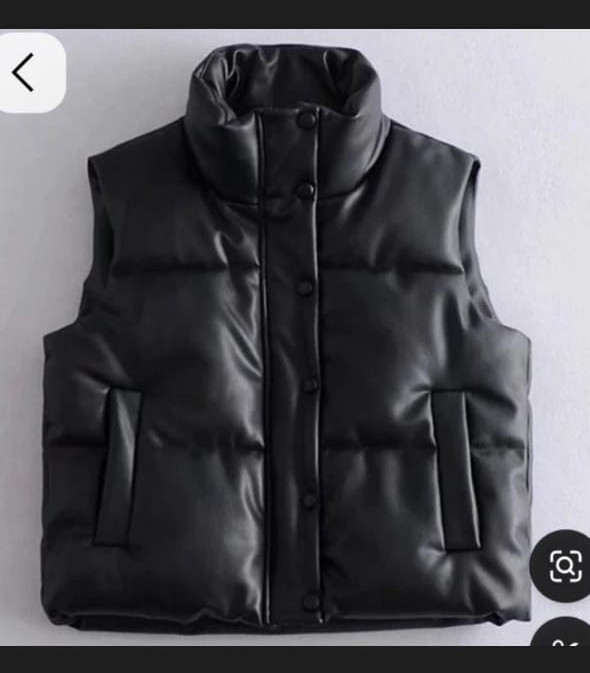Chaleco de Cuerina con Tapa Cierre Botones - Imagen 2