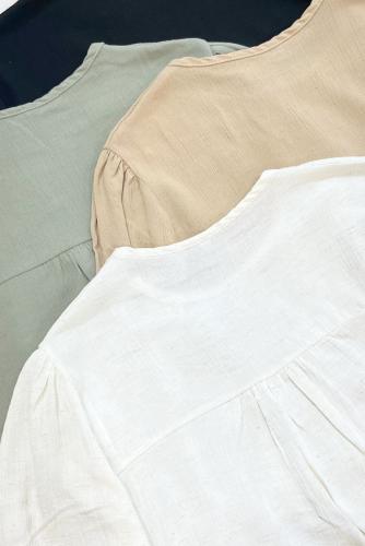 Blusa Andrea Bambula Lino - Miniatura 3