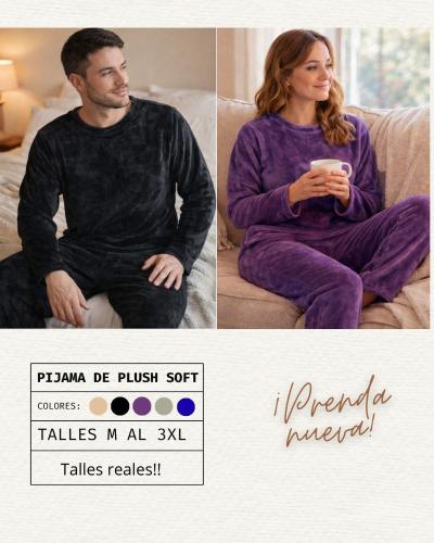 Pijamas Plush Soft Lisas Unisex