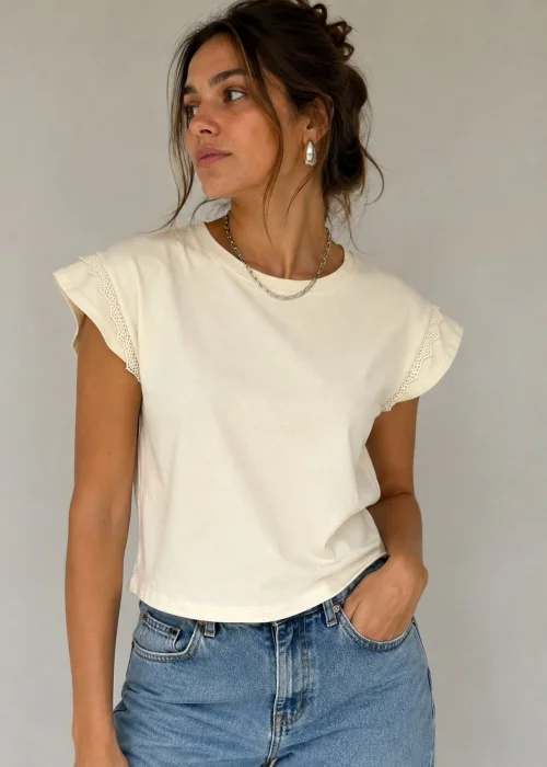 Remera Algodón con Brodery