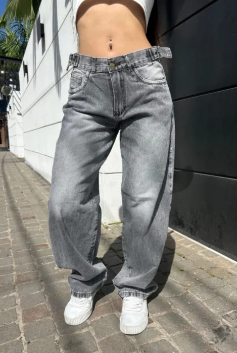 Baggy Gris C/hebilla Dama
