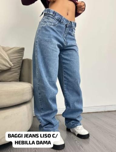 Baggy Jeans C/hebilla Dama