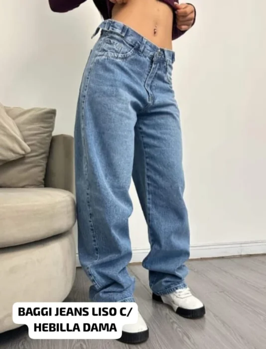 Baggy Jeans C/hebilla Dama