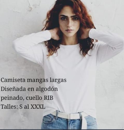 Remera Manga Larga  Algodón Peinado .