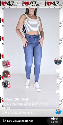 Jeans Azul Medio Localisado - Miniatura 3