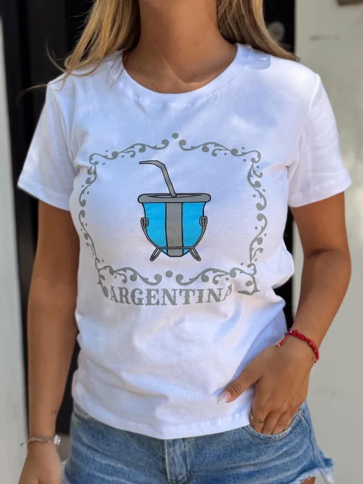 Remera Estampada Argentina Mate