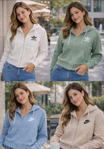 Campera Corta Frizado Estampado  ( L  )