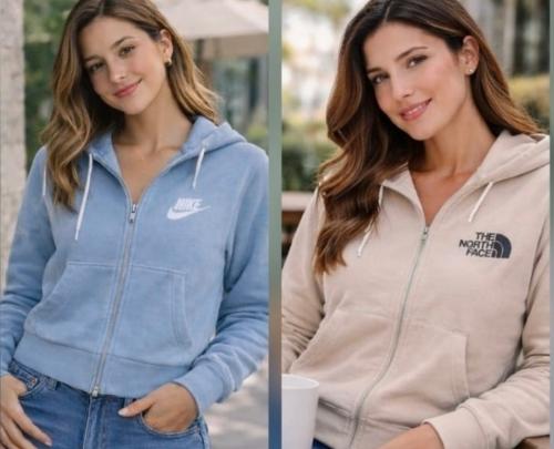 Campera Corta Frizado Estampado ( L  )