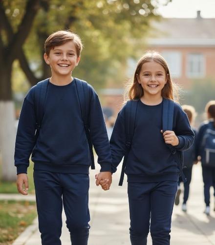 Conjuntos Escolares Friza  Invisible Premium Azul Marino - Miniatura 2