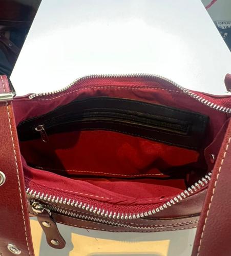 Cartera Mini Bag Baguette Bordo con Bolsillo - Miniatura 2