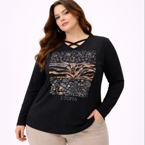Remera de Viscosa Utopia con Tiras en el Cuello