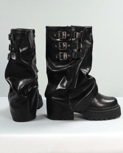 Bota de Plataforma Borcego de Dama Linea Importada Valka Art Julia (35 al 40) - Miniatura 2