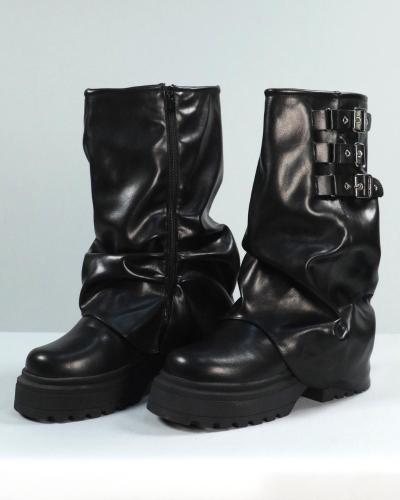 Bota de Plataforma Borcego de Dama Linea Importada Valka Art Julia (35 al 40) - Miniatura 4