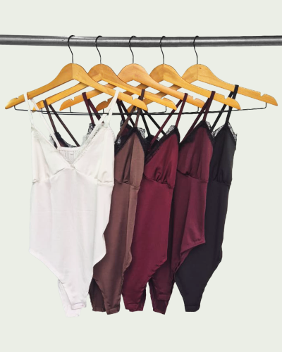 Body Bralette con Breteles y Encaje - Miniatura 3