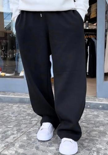 Pantalón Baggy con Piel