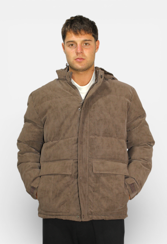 Art-5837 Campera Puffer Gamuzada con Piel - Miniatura 2