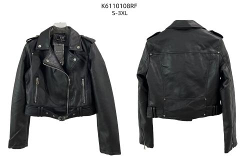 0108 Campera Yd Ecocuero Negro - Miniatura 3