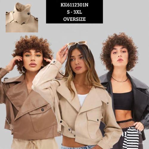 2301 Campera Yd Ecocuero Oversize - Miniatura 3