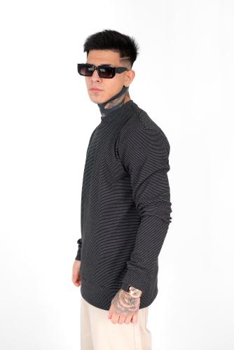 Suéter Darlon Rayado Negro