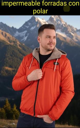 Camperas Impermeables Forradas con Polar Unisex