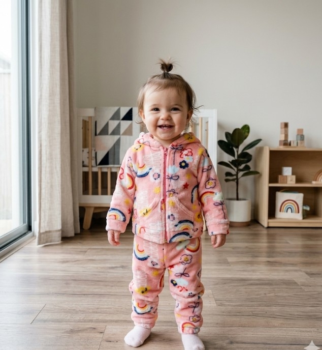 Conjunto para Beba en Piel de Oso Estampado Talle 1 al 5 - Imagen 1