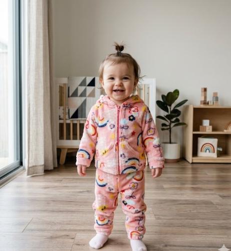 Conjunto para Beba en Piel de Oso Estampado Talle 1 al 5
