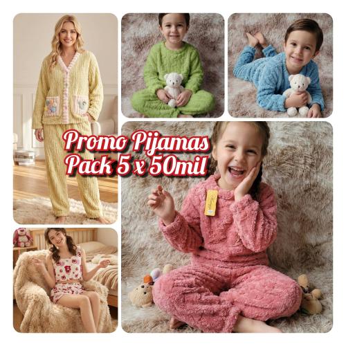 Promo 5 Pijamas Polares