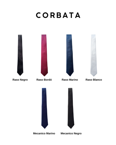 Corbata Raso y Tropical Mecanico Adulto
