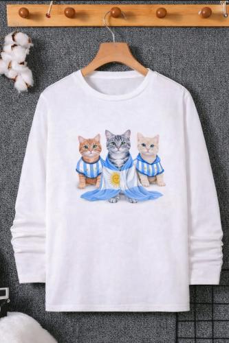 Camiseta M/l Gatitos Argentina