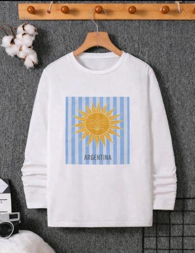 Camiseta M/l Sol Mayo Rayada Argentina