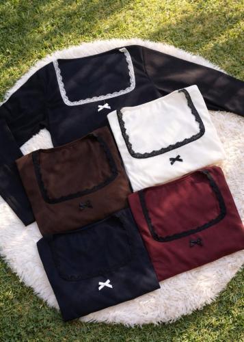 Camisetas Top con Puntilla y Moño - Miniatura 2